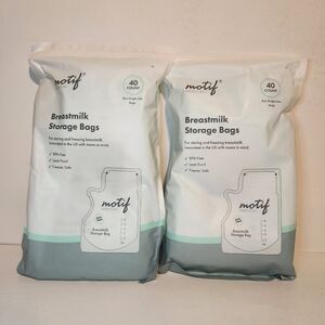 2 Brand New Unopened Motif Breastmilk Storage Bags 40 count